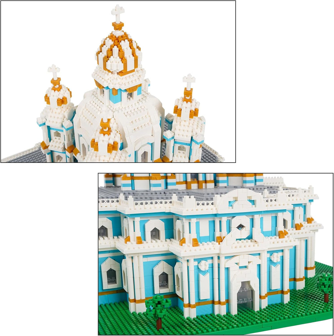 LULUFUN Smolny-Kathedrale-Baustein-Set, weltberühmtes Architektur-Modell-Spielzeug, Mini-Baustein-Ba