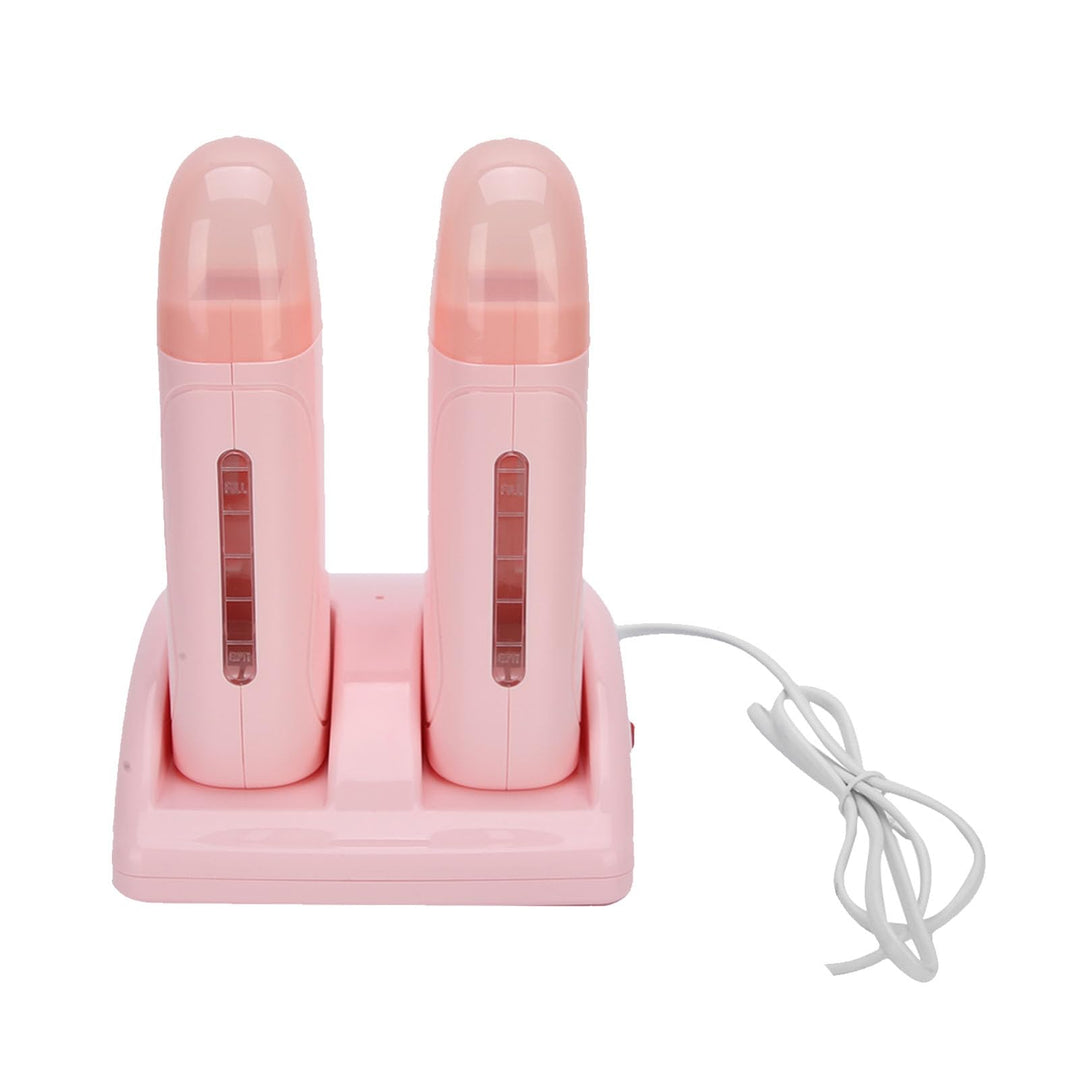 Wax Warmer, Wachserhitzer zum Aufrollen mit Doppelkartuschen, Wachserhitzer zur Haarentfernung - Ros