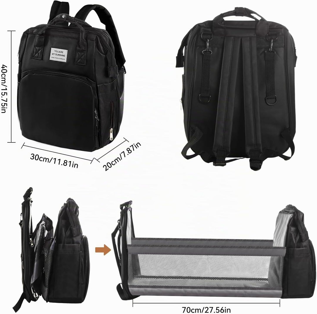 Multifunktionaler Wickelrucksack Baby – Wasserdichte Wickeltasche Rucksack aus Oxford Stoff mit Isol