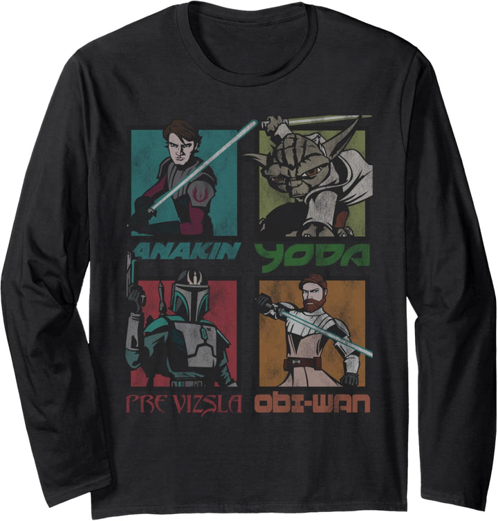 Star Wars The Clone Wars Jedi and Pre Vizla Langarmshirt