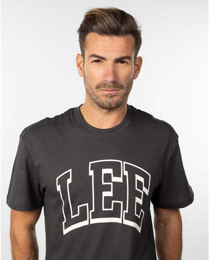 Lee Herren Varsity Tee Shirt S Washed Black, S Washed Black