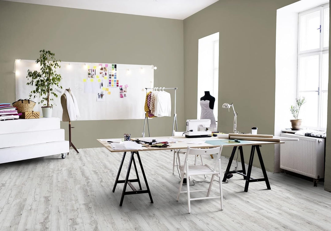 MadeInNature, PVC-Bodenfliesen, selbstklebend, grosse Auswahl an Farben und Grösse (1,10 m², White P