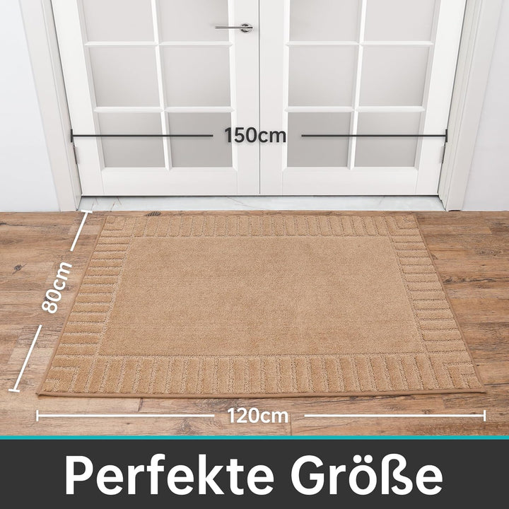 BEQHAUSE Grosse Türmatte Innen, super saugfähige Schmutzfangmatte, rutschfeste waschbare Fussmatte,