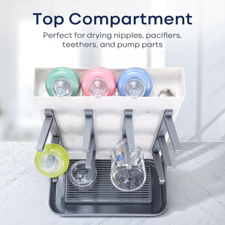 MeCids Baby Flasche Trockner Rack, vertikale stehende Trockenständer Babyflaschenr, Platzsparende Ba