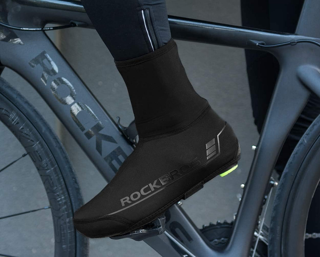 ROCKBROS Überschuhe Fahrrad Shoecover Überzieher für Radsport Rennrad MTB Abdeckung Windfest Damen H
