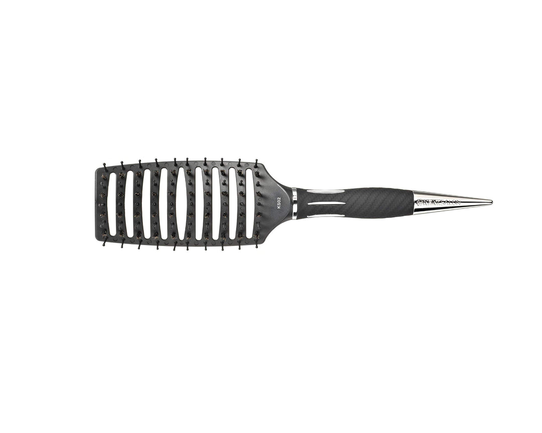 Kent 100% Boar Bristle Curved Nylon Brush - KS02 by Unknown