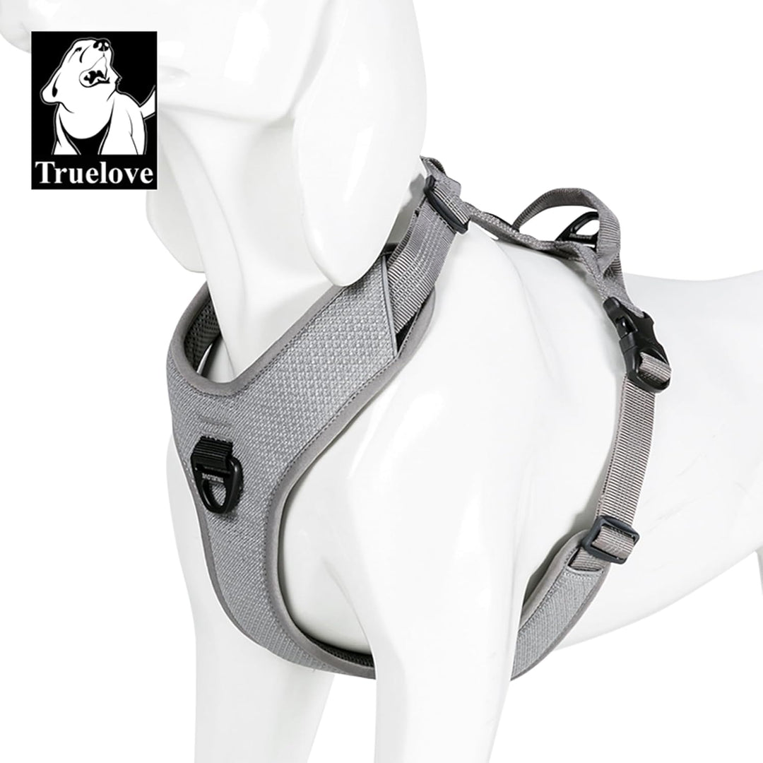 TRUE LOVE Hundegeschirr Outdoor Adventure II Reflektierende Weste mit 2 Leinenbefestigungen passende
