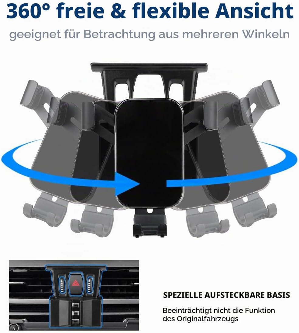 Handyhalterung Auto Handyhalter für X1 2016-2023 X2 2020 2021 2022 2023 Handy Halterung Lüftung 360°
