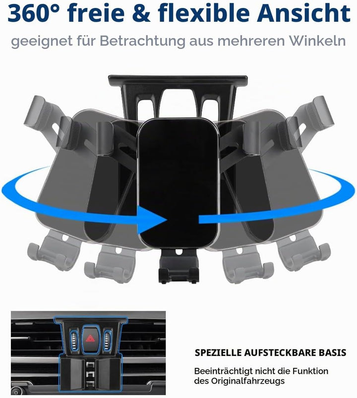 Handyhalterung Auto Handyhalter für X1 2016-2023 X2 2020 2021 2022 2023 Handy Halterung Lüftung 360°