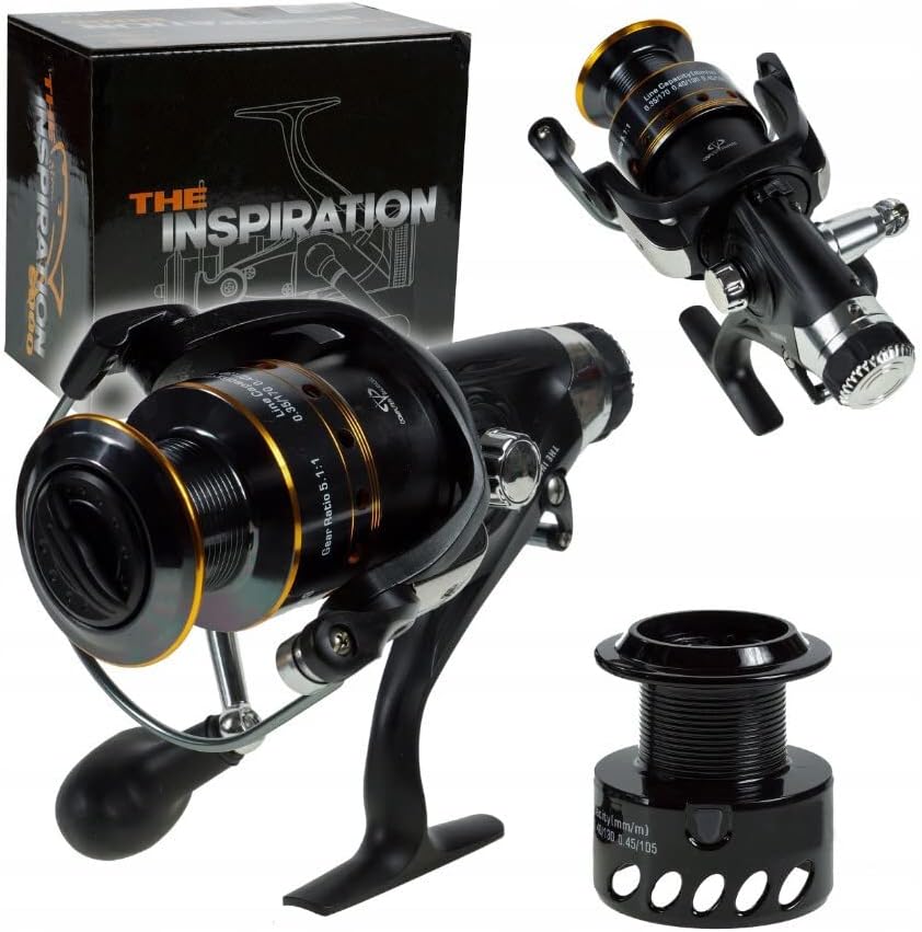 Freilaufrolle Stationärrolle Karpfen Angelrolle Inspiration 3000-5000 9+1BB Ersatzspule, 5000