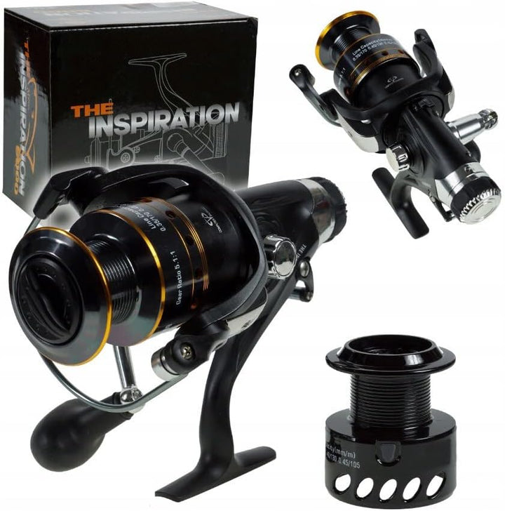 Freilaufrolle Stationärrolle Karpfen Angelrolle Inspiration 3000-5000 9+1BB Ersatzspule, 5000