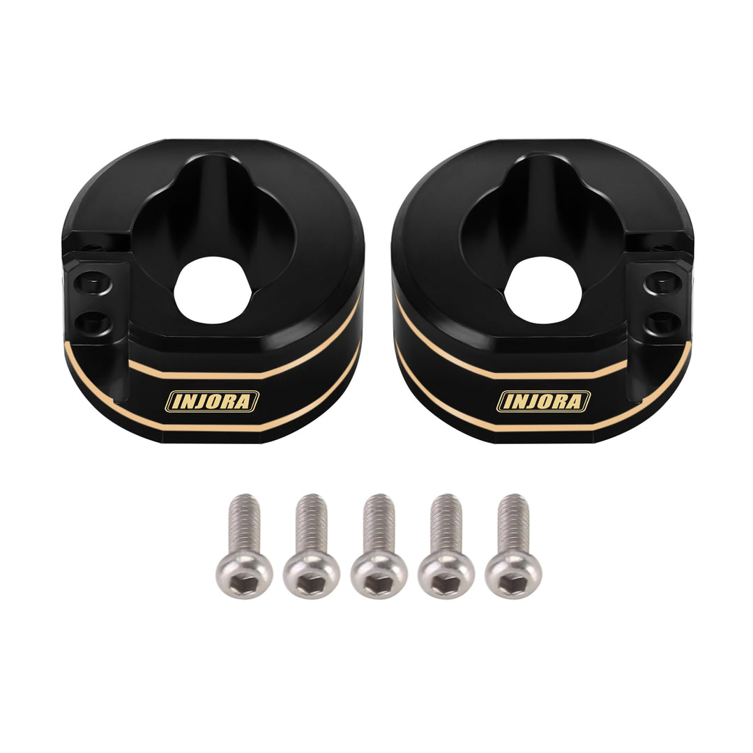 INJORA Messing Hinterachs-Gegengewichte 14g/Stück Upgrade-Teil für TRX4M 1/18 RC Crawler, Schwarz