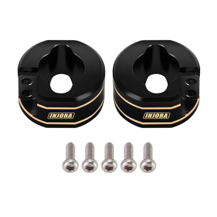 INJORA Messing Hinterachs-Gegengewichte 14g/Stück Upgrade-Teil für TRX4M 1/18 RC Crawler, Schwarz