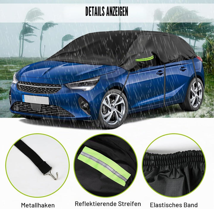 Halbgarage für 2006-2014 O-pel Corsa D, 2014-2019 O-pel Corsa E, 2019-2023 Corsa F, Schwarz Massgesc