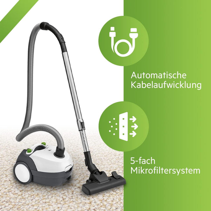Clatronic® Bodenstaubsauger mit energiesparenden 700 Watt | Staubsauger mit 5-Fach Mikrofiltersystem