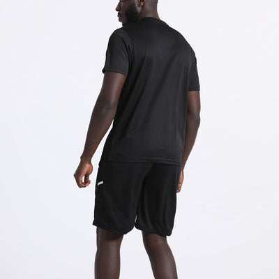 BUYJYA Herren Workout Kleidung Athletic Shorts Set 3er Pack für Basketball Fussball Training Laufen