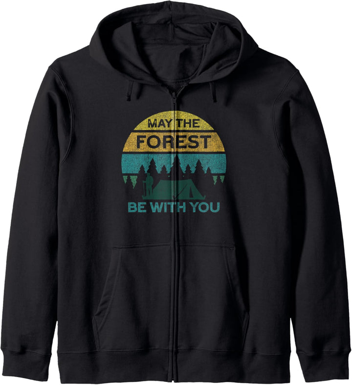 Vintage Camping Gifts | May The Forest Be With You Kapuzenjacke