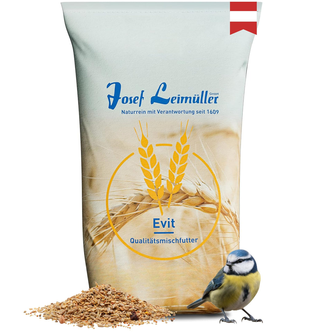 Leimüller Vogelfutter Wildvögel Ganzjährig 5Kg (Ohne Schalen) - Premium Wildvogelfutter mit geschält