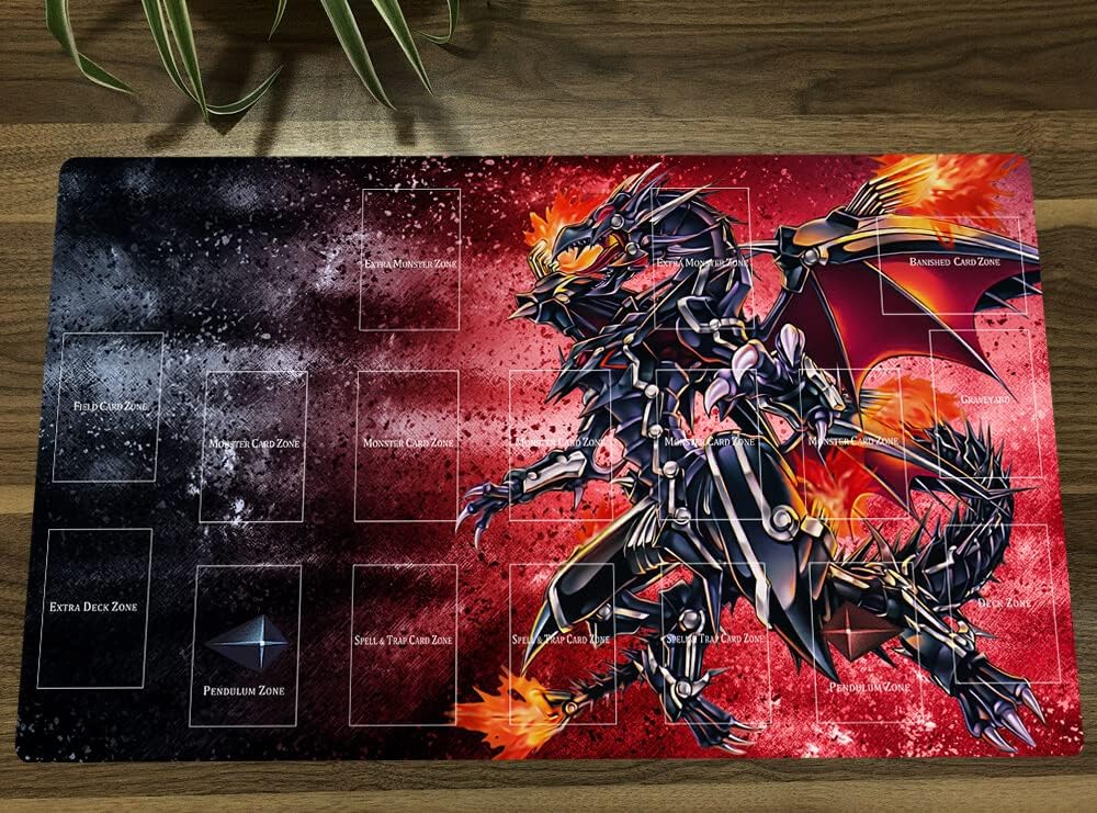 Playmat ZD014-198 Mauspad mit roten Augen, Dunkelheit, Drache, TCG CCG OCG Sammelkartenspielmatte +