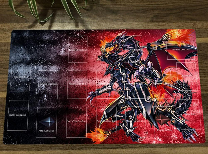 Playmat ZD014-198 Mauspad mit roten Augen, Dunkelheit, Drache, TCG CCG OCG Sammelkartenspielmatte +
