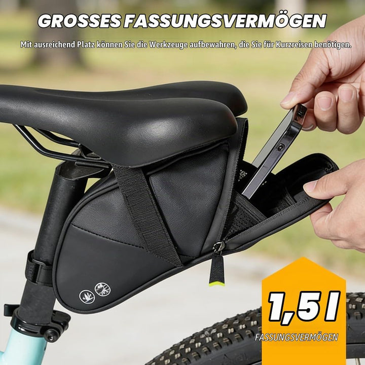 Fahrrad Satteltaschen, Wasserdichte Satteltasche mit Reflektierendem Streifen, Fahrradsatteltasche a
