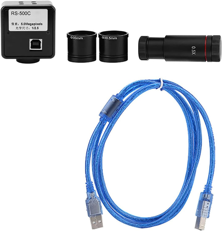5MP Mikroskop-Kamera-Laufwerk USB2.0 Kostenlose Industrie-Okular-Kamera mit 0.5X CCD-Adapter,Mikrosk