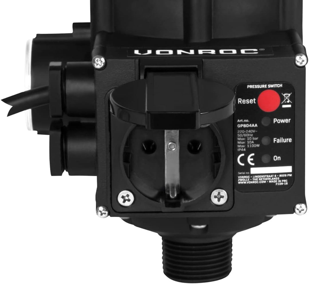 VONROC Druckschalter/elektronischer Druckschalter - Plug & Play - Universal - Max. 1100W