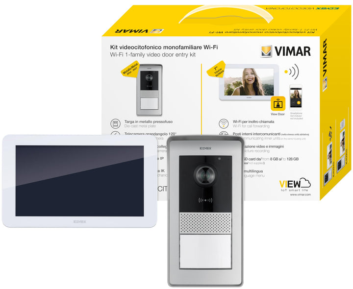 VIMAR K42955 Videosprechenalagen-Set enthält Freisprech-Touchscreen-Videohaustelefon LCD 7in und WLA
