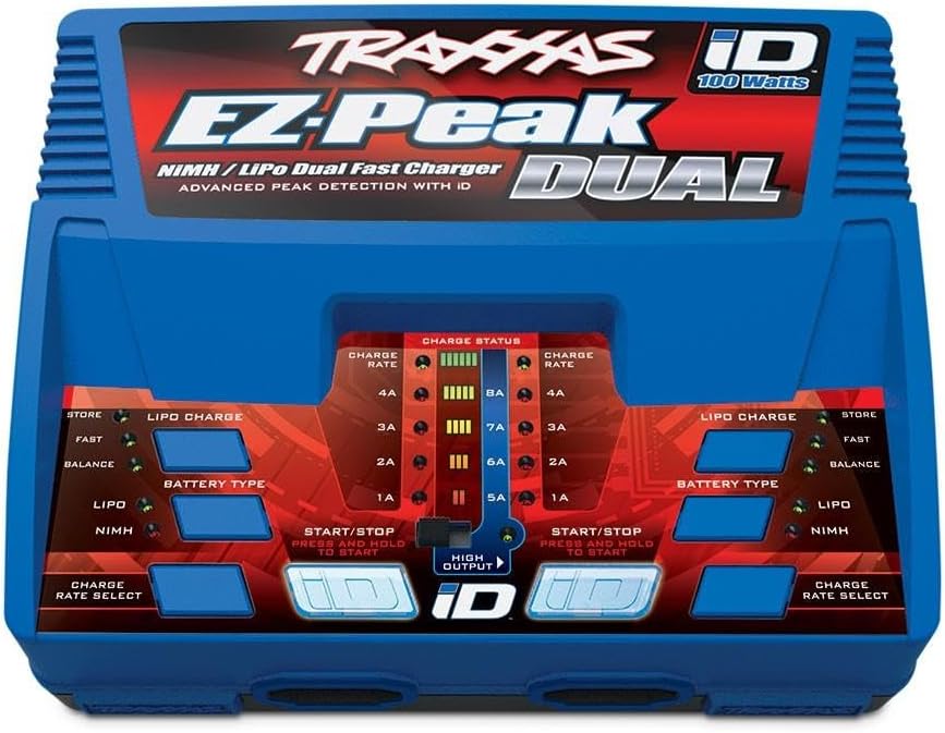 Traxxas EZ-Peak Plus Dual Modellbau-Ladegeraet 8A LiPo, NiMH Minus-Delta-U Abschaltung, Akkuerkennu