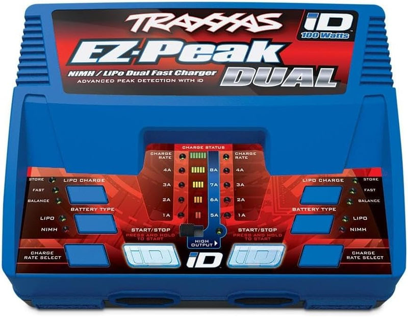 Traxxas EZ-Peak Plus Dual Modellbau-Ladegeraet 8A LiPo, NiMH Minus-Delta-U Abschaltung, Akkuerkennu