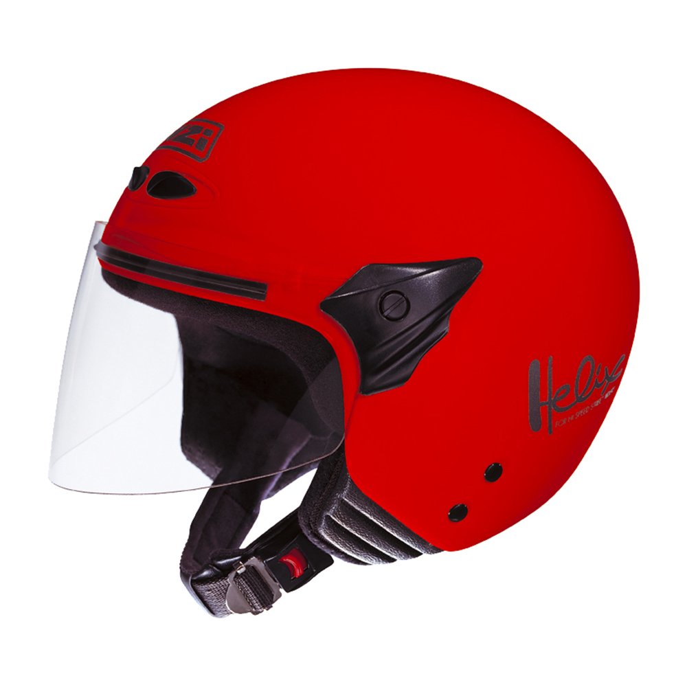 NZI Helix II Jr Motorradhelm, Rot, 52-53 cm XS Rot, XS Rot