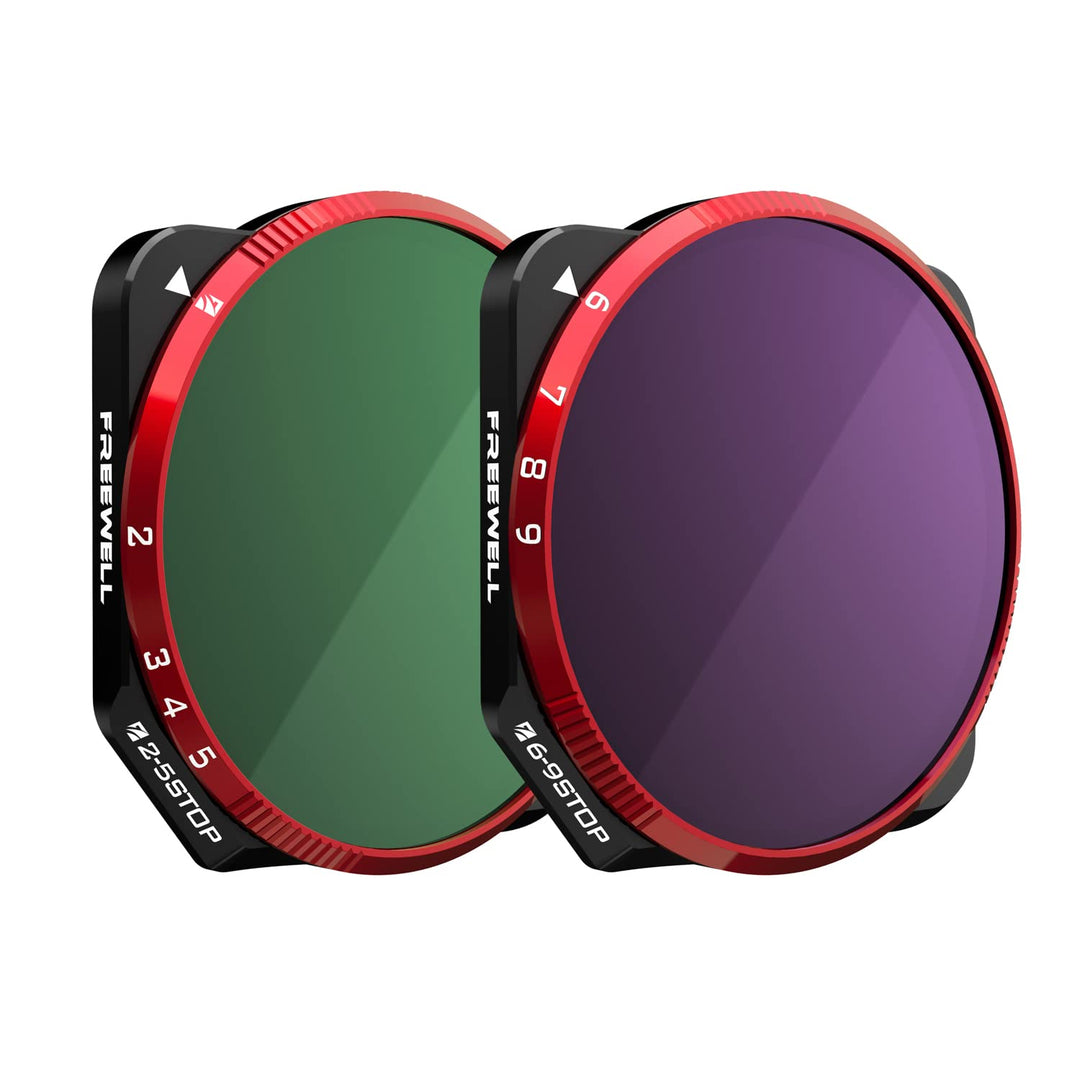 Freewell Variable ND 2-5 Stop, 6-9 Stop 2er Pack VND Filter Kameraobjektivfilter Kompatibel mit Mavi