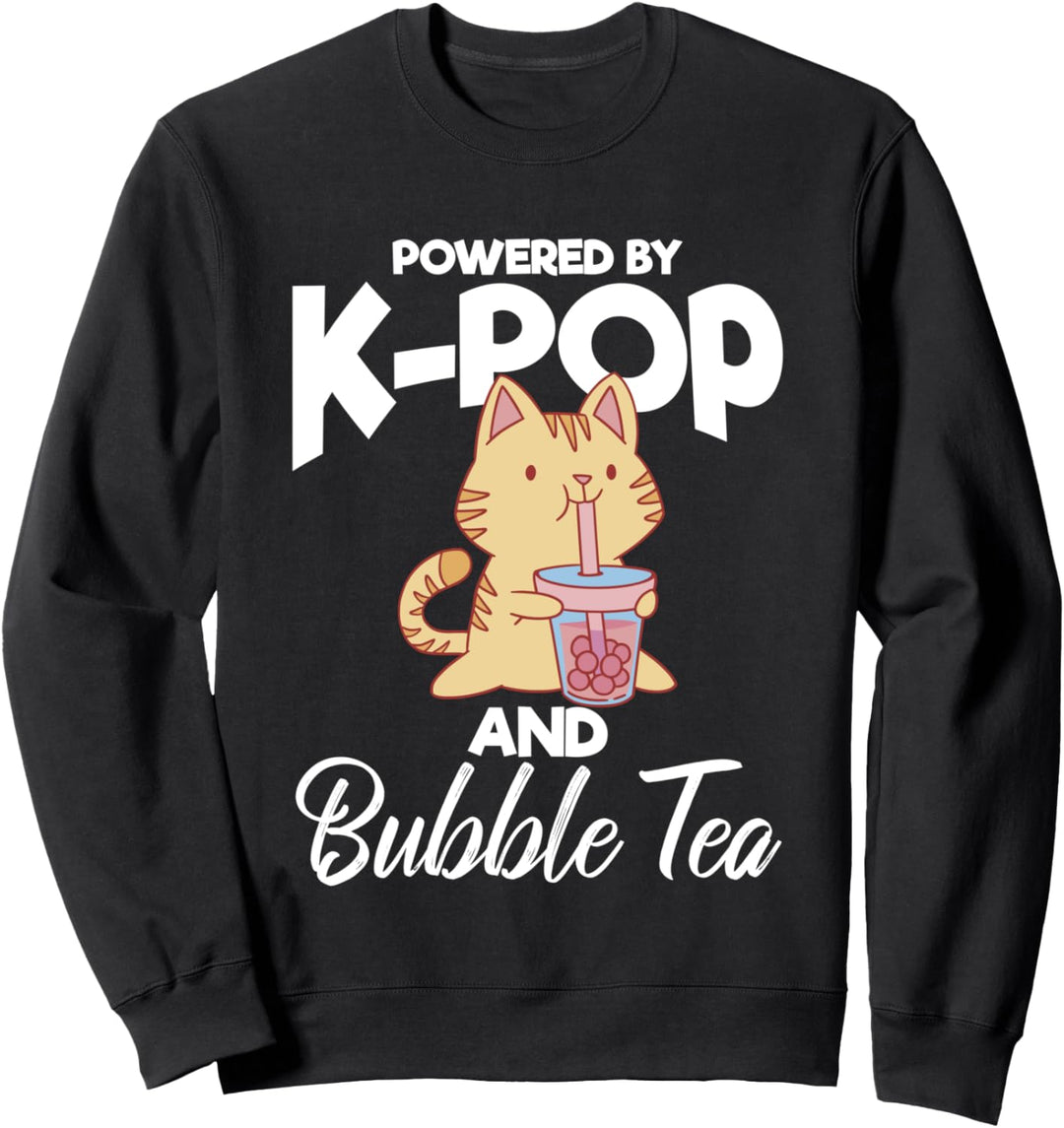 Angetrieben von K-Pop und Bubble Tea Koreanische Popmusik Boba Tea Sweatshirt