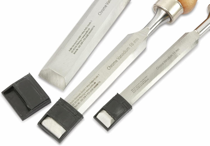 DAYTOOLS Stechbeitel-Satz SBS-4, 4-teilig | Holzbearbeitungsset mit Chrom-Vanadium-Stahlklingen und