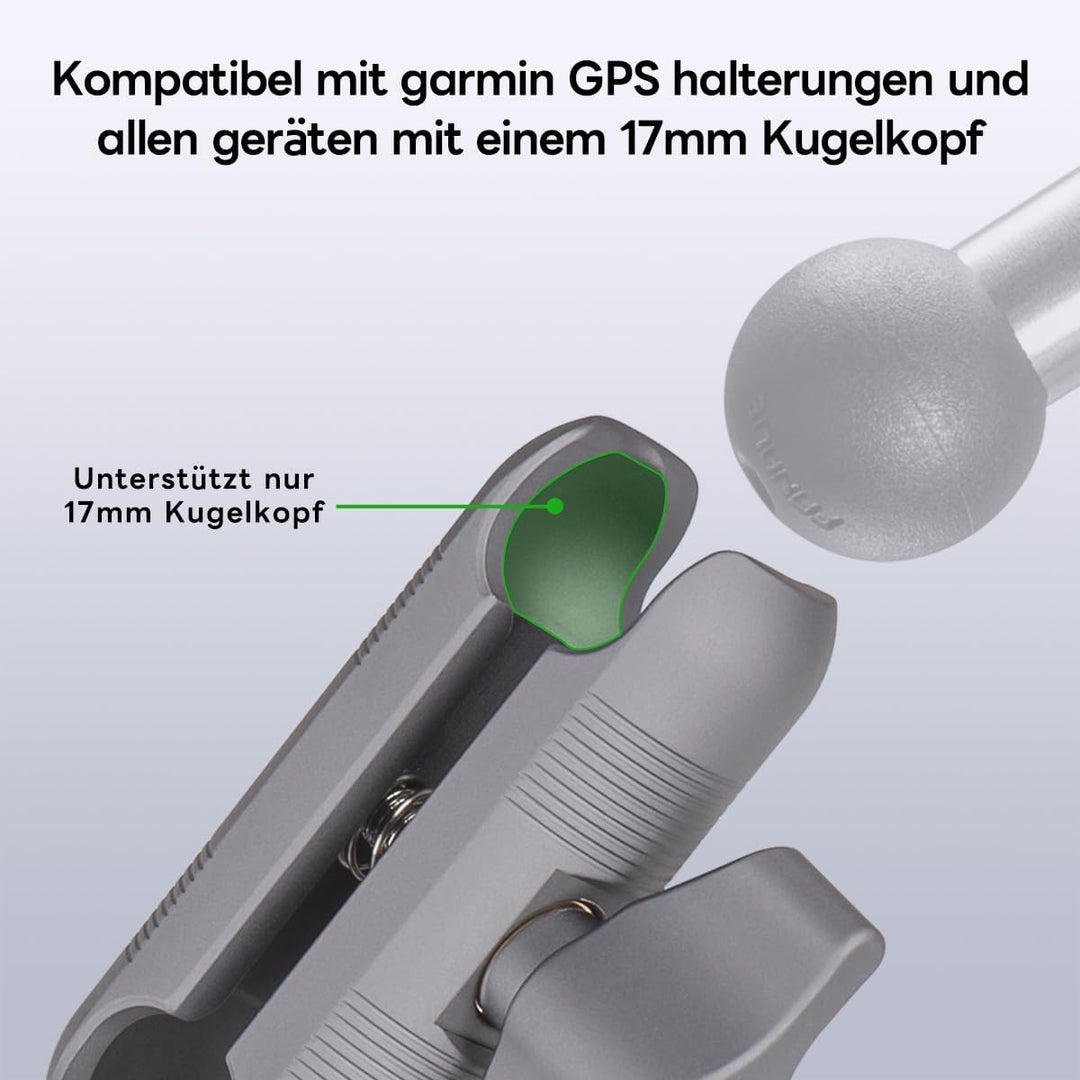 FANAUE Doppelbuchsenarm Unterstützt nur die Montage von 17mm Kugeladaptern, kompatibel mit Garmin GP