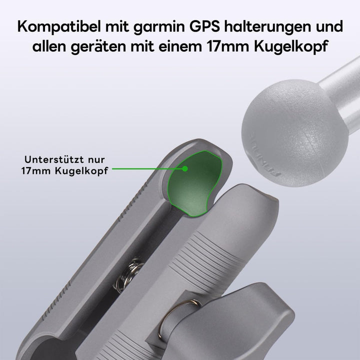 FANAUE Doppelbuchsenarm Unterstützt nur die Montage von 17mm Kugeladaptern, kompatibel mit Garmin GP