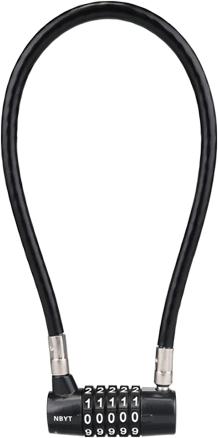 NBYT Kabel Draht Kombinations Vorhängeschloss,38cm Länge,8 mm Durchmesser, für Schranktürgriffe, Fah