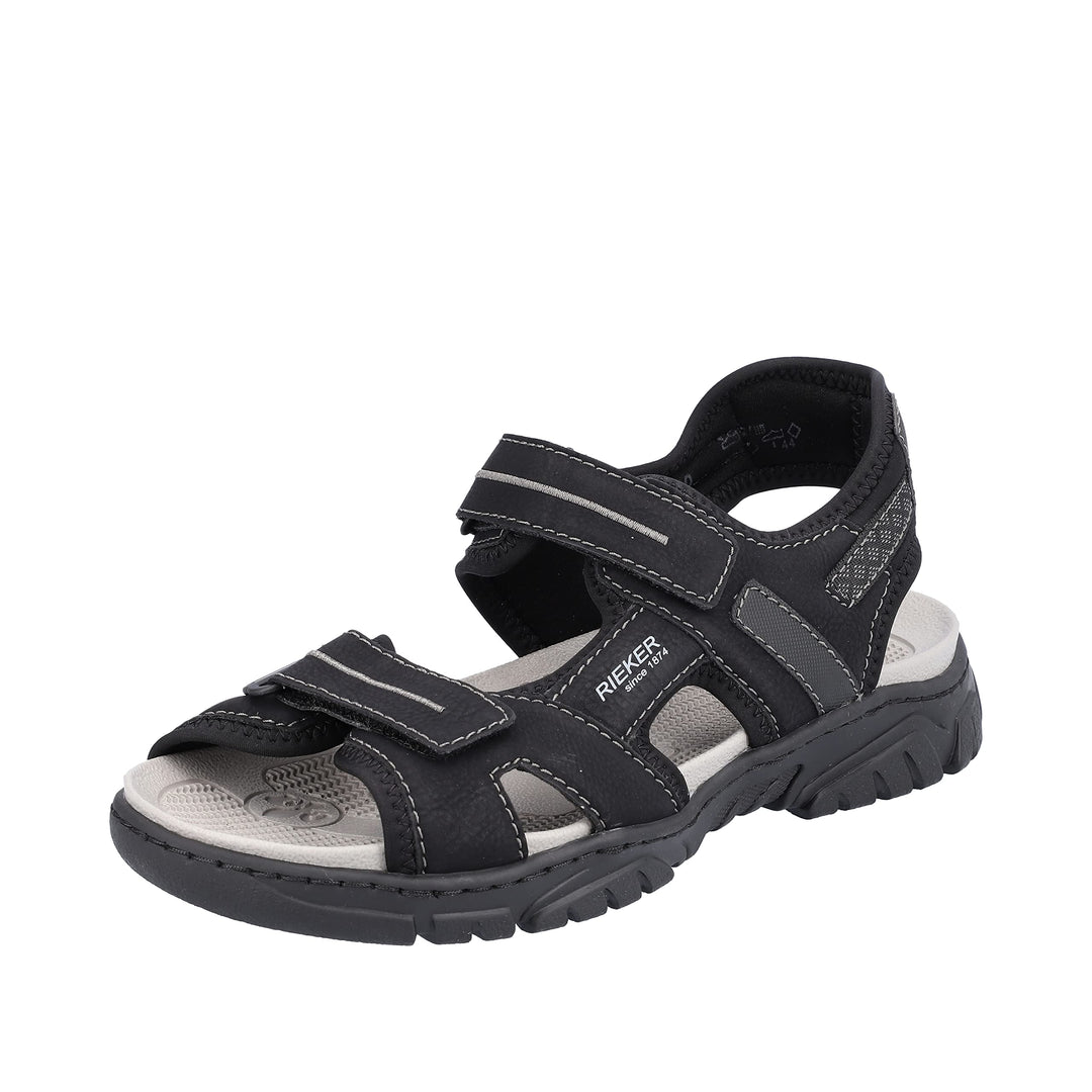 Rieker Herren 22750 Sandale 43 EU Schwarz, 43 EU Schwarz