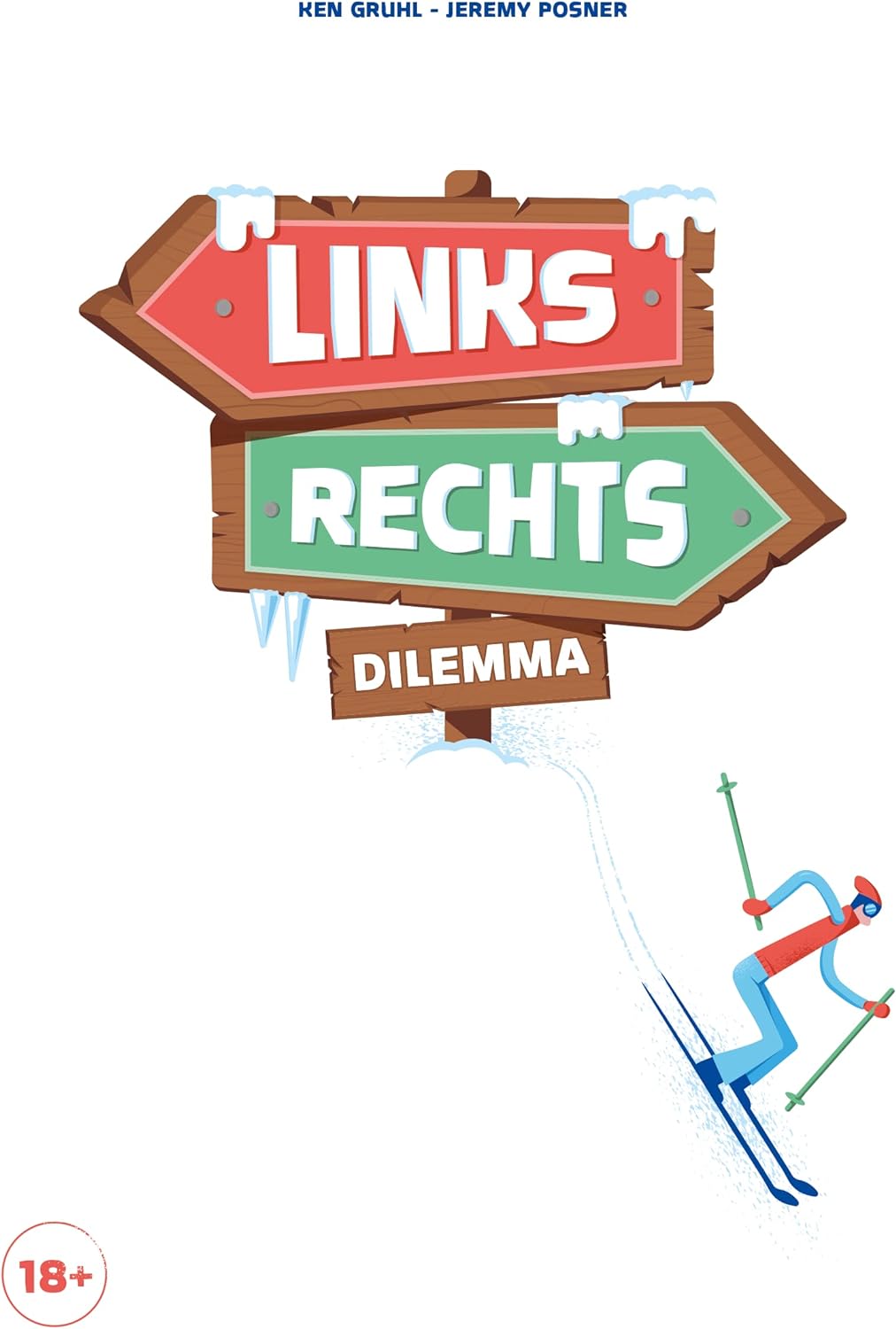 Cojones Production | Links-Rechts-Dilemma | Partyspiel | Kartenspiel | 3-6 Spieler | Ab 18+Jahren |