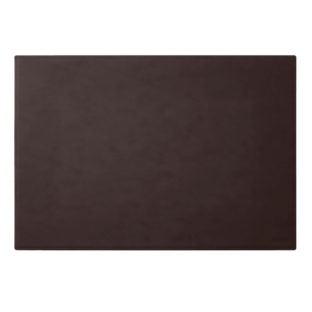 Eglooh - Mercurio - Schreibtischunterlage aus Leder Dunkel Braun cm 65x45 - Handwerkliche Nähte und