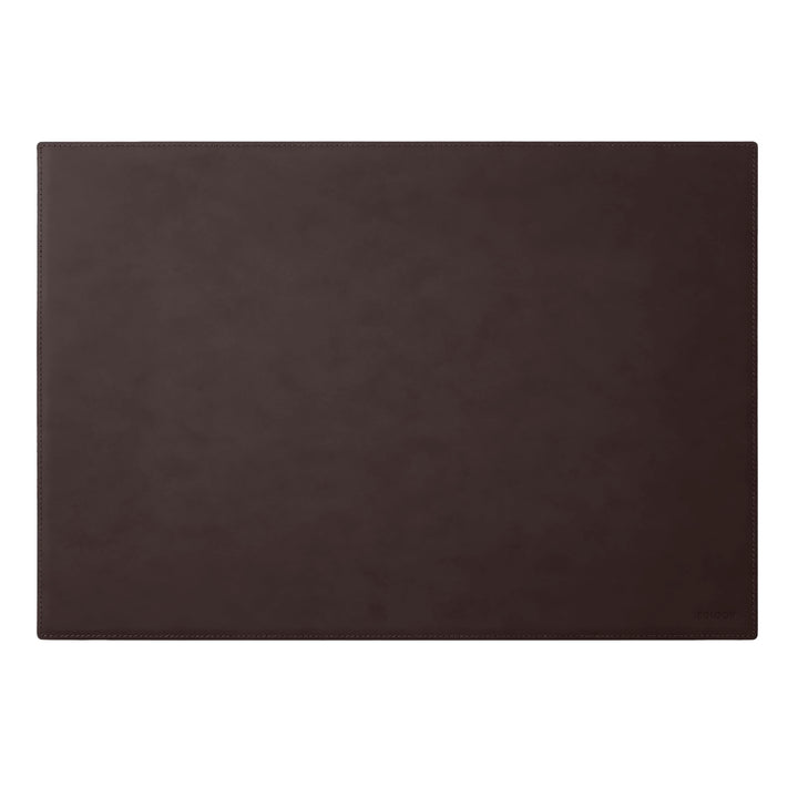 Eglooh - Mercurio - Schreibtischunterlage aus Leder Dunkel Braun cm 65x45 - Handwerkliche Nähte und