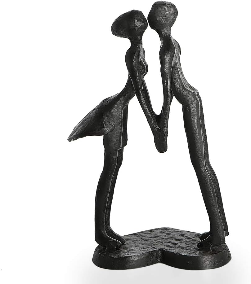 Aoneky Paar Eisenskulptur - Paar Statuette Geschenk zum Hochzeitstag, Geburtstag, Hochzeit, Weihnach