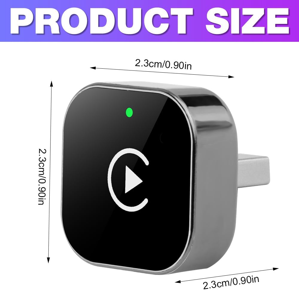 CarPlay & Android Auto Wireless Adapter, 2 in 1 Carplay Wireless Adapter mit Type-C Adapters, Mini W