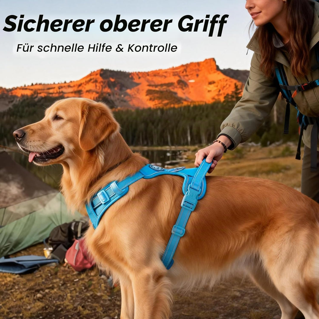 PoyPet Keine Pull Hundegeschirr, Reflektierendes Hundegeschirr für Hunde ohne Choke, Verstellbare, w