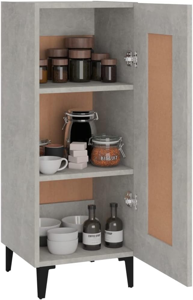 Sideboard Betongrau 34,5x34x90 cm Schrank Klein Kommode Kommoden &amp; Sideboards Flur Kommode WC Schran