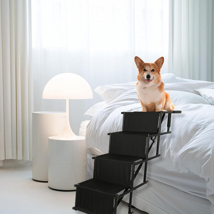 Hundetreppe Auto Klappbar, Hunderampe Auto, Autorampe Hundeleiter Faltbar, Gelenkschonende Hunderamp