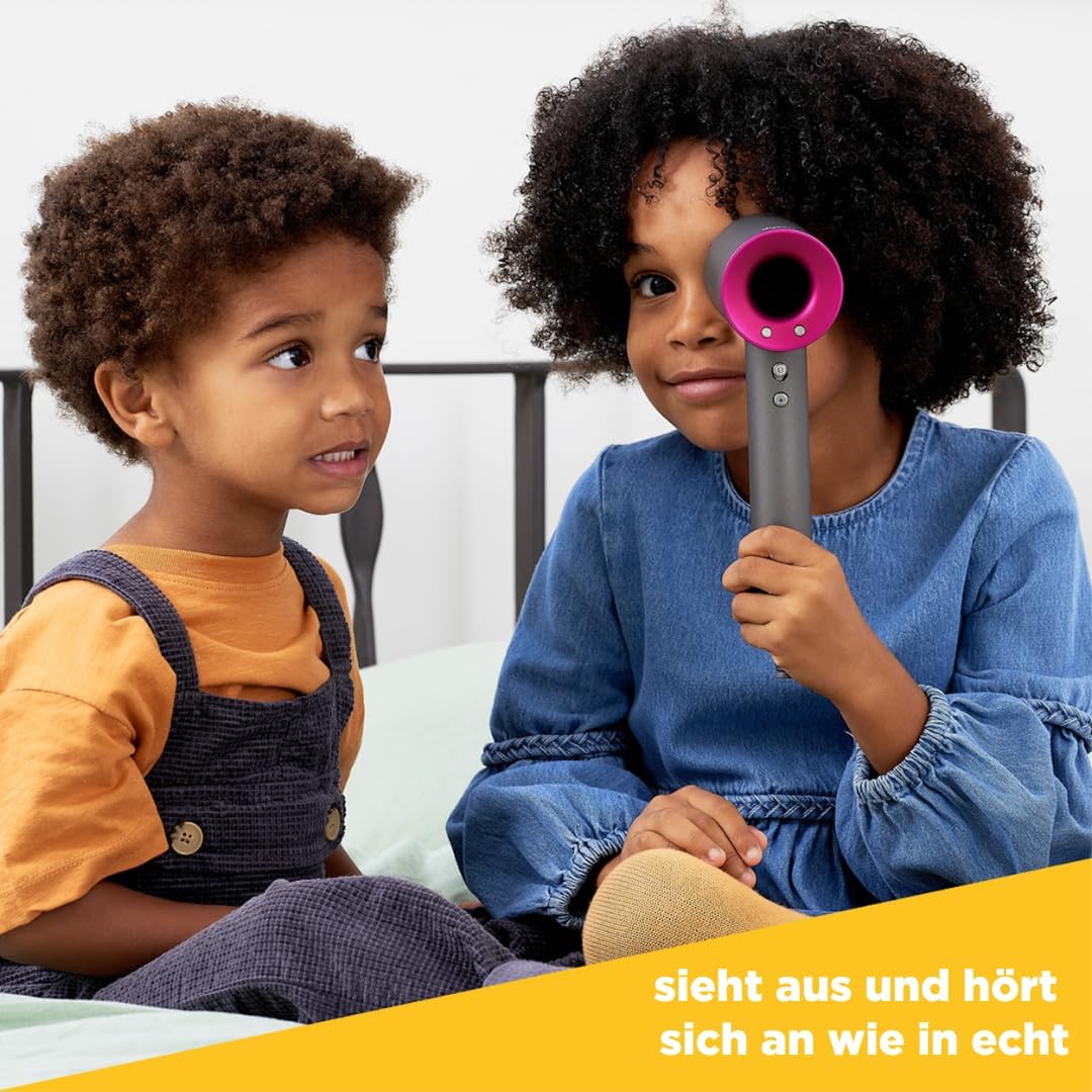 Casdon 73252 Dyson Supersonic Styling-Set | Interaktiver Spielzeug-Haartrockner für Kinder ab 3 Jahr