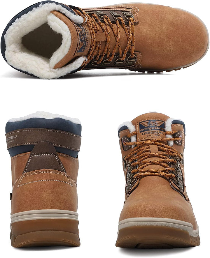 ARRIGO BELLO Winterstiefel Herren Winterschuhe Gefüttert Rutschfeste Warm Stiefel Gemütlich Trekking