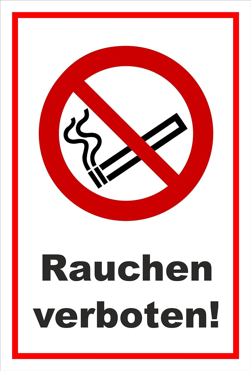 Melis Folienwerkstatt Schild - Rauchen verboten - 60x40cm - Bohrlöcher - 3mm Aluverbund – S00355-005