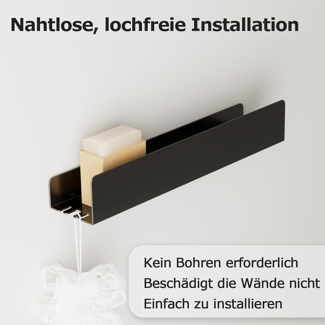 REKITA Duschablage ohne Bohren,Badezimmer Organizer 40 cm,Duschablage Edelstahl,Shampoo Halterung fü